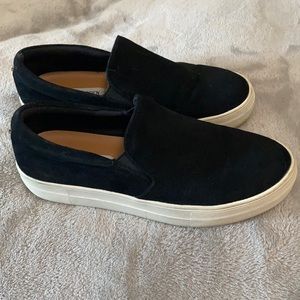 Steve Madden black nubuck platform sneakers